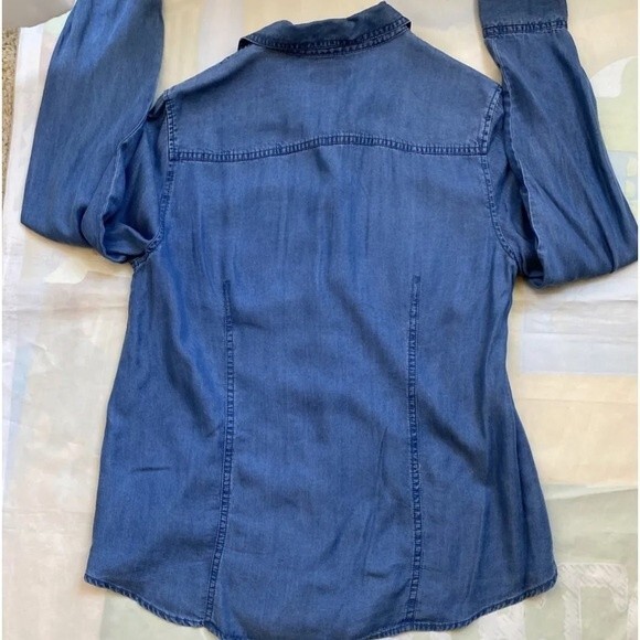 Charter Club Size Small Blue Top Long Sleeve Button Down Shirt Top. - Picture 2 of 8